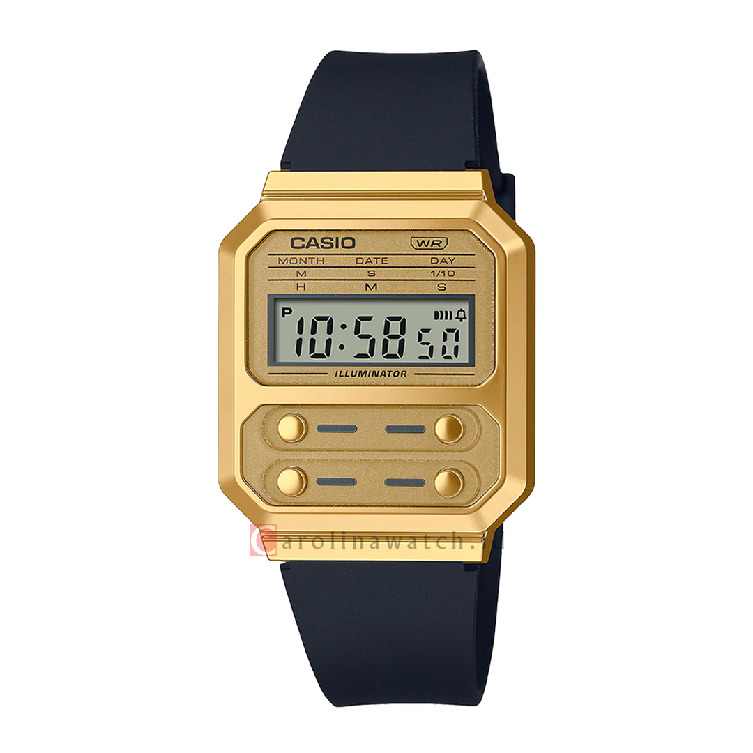 Jam Tangan Casio Vintage A100WEFG-9A Unisex Digital Dial Black Resin Band