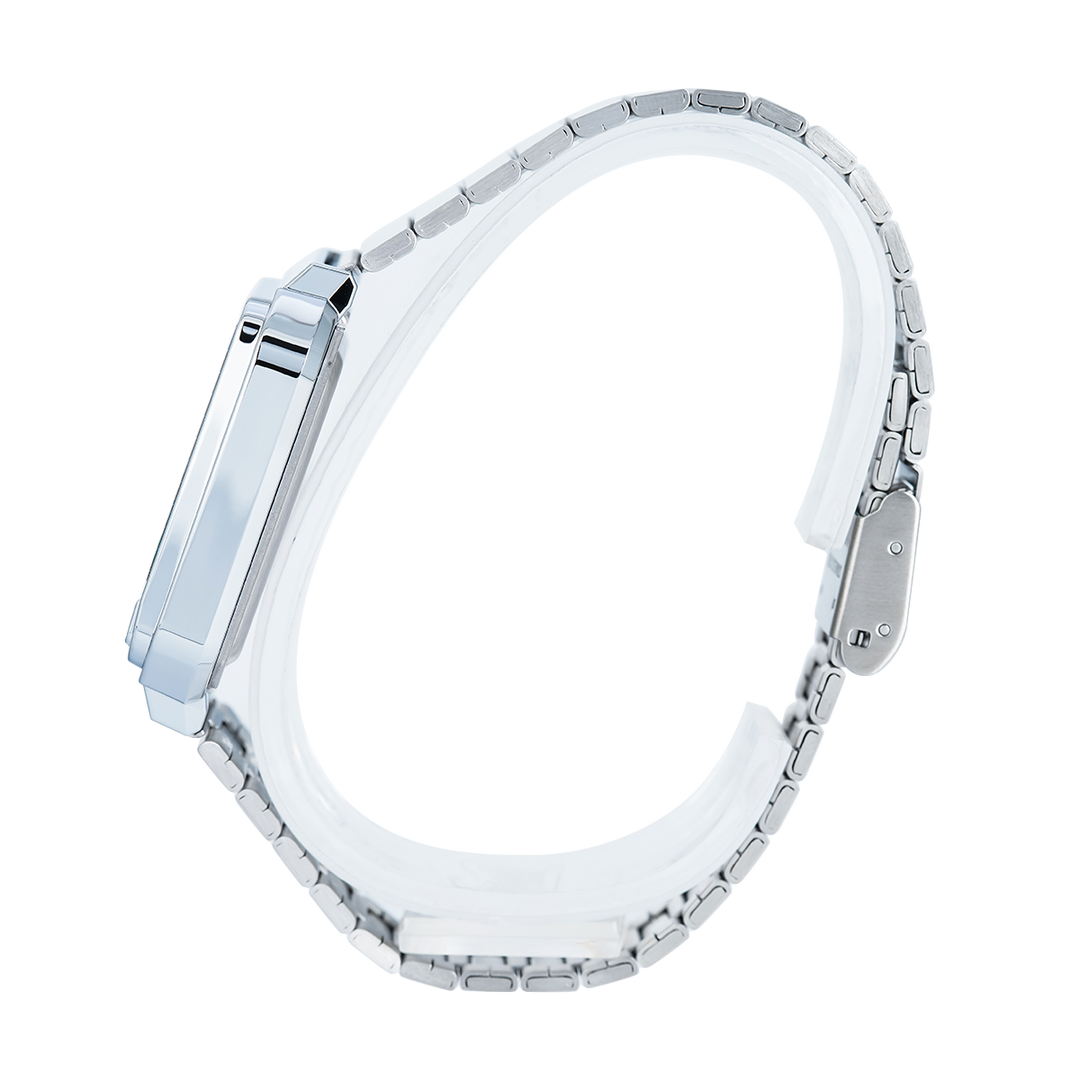 Jam Tangan Casio General A120WE-1A Unisex Digital Dial Grey Stainless Steel Band