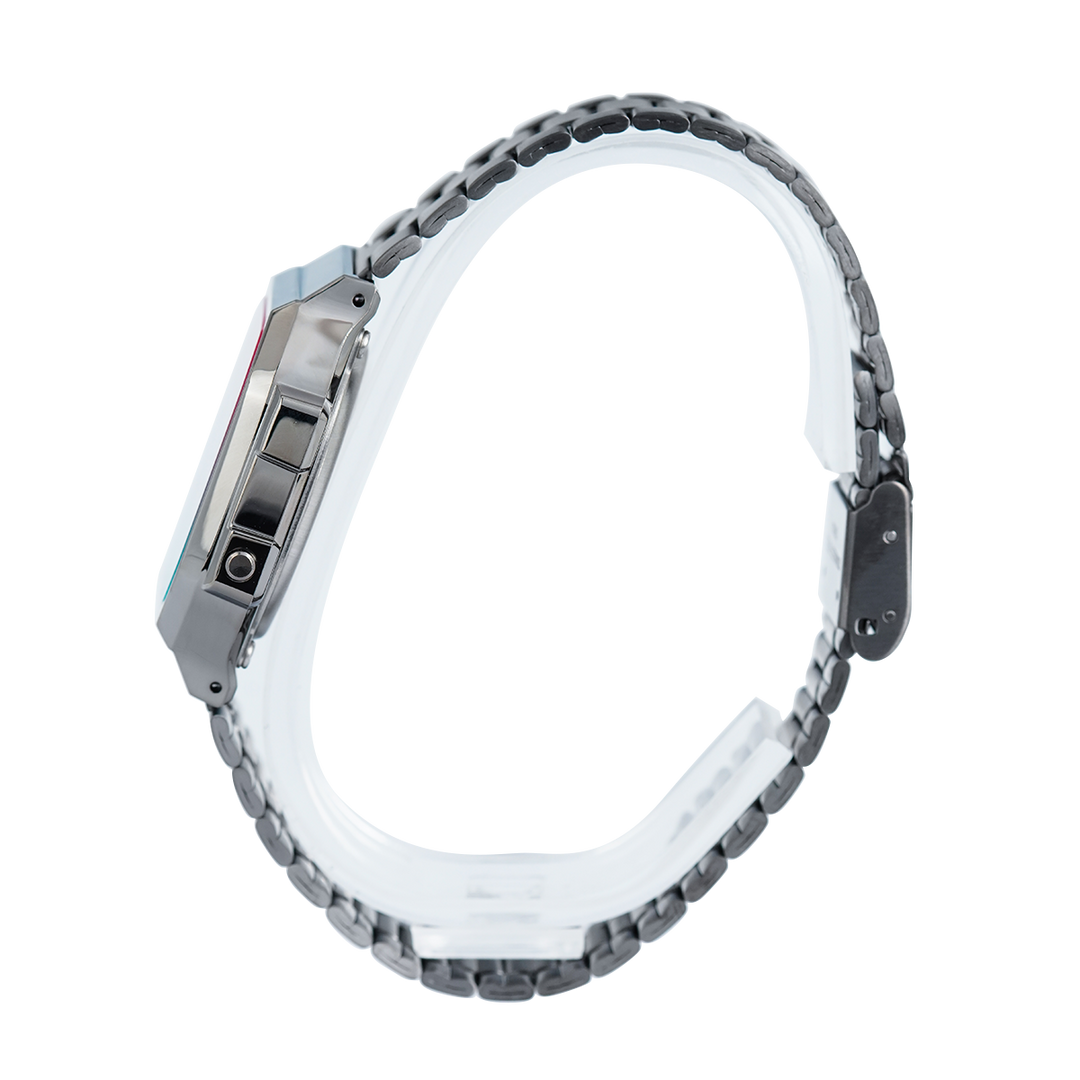 Jam Tangan Casio General A168WERB-2A Unisex Digital Dial Stainless Steel Band