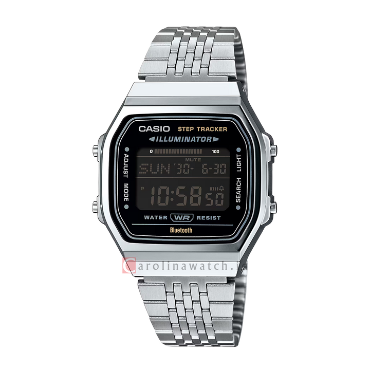 Jam Tangan Casio Vintage Casio Vintage ABL-100WE-1B Unisex Smartphone Link Digital Dial Stainless Steel Band