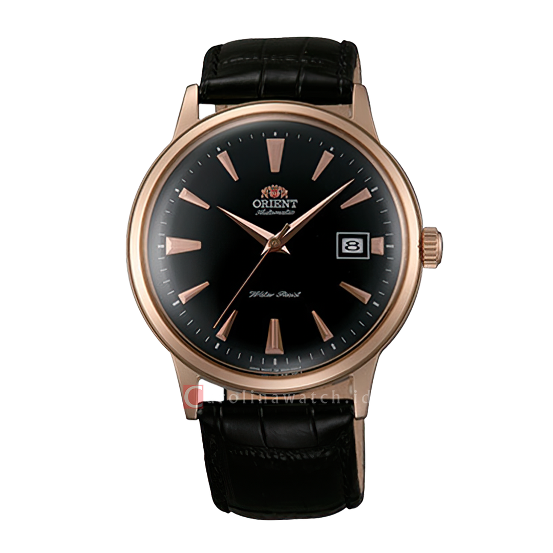 Jam Tangan Orient 2nd Generation Bambino Classic AC00001B Men Analog Dial Black Leather Strap