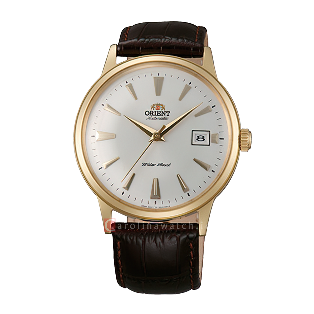 Jam Tangan Orient Classic Bambino AC00003W Men Analog Dial Brown Leather Strap