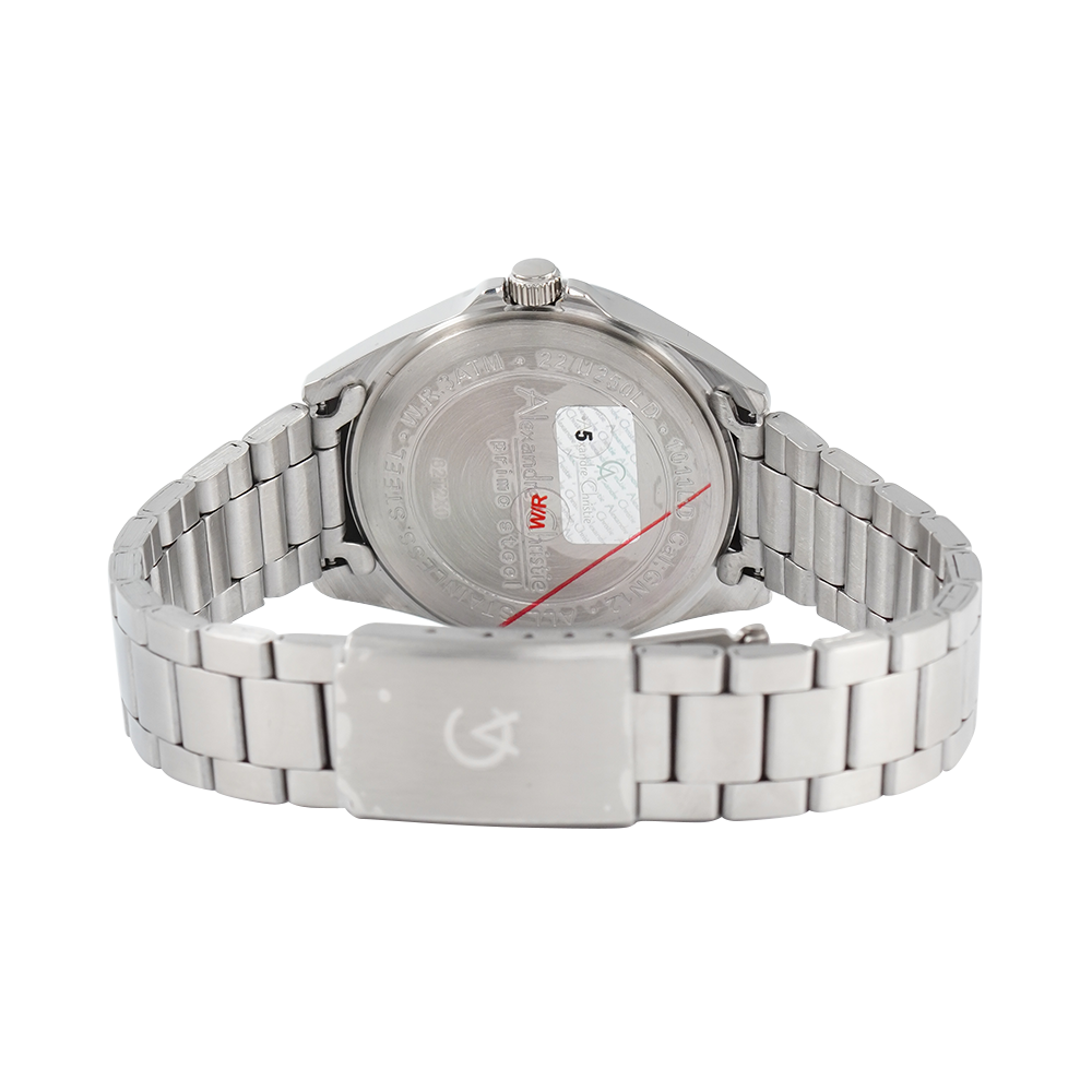 Jam Tangan Alexandre Christie Primo Steel AC 1011 LDBSSGR Women Black Dial Stainless Steel Strap