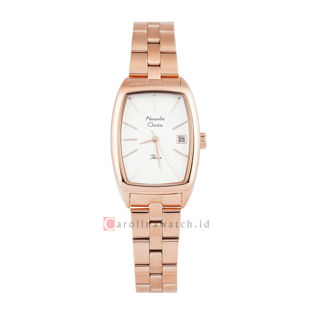 Jam Tangan Alexandre Christie AC 2961 LDBRGSL Women White Dial Rose Go jam-tangan-alexandre-christie-ac-2961-ldbrgsl-women-white-dial-rose-go
