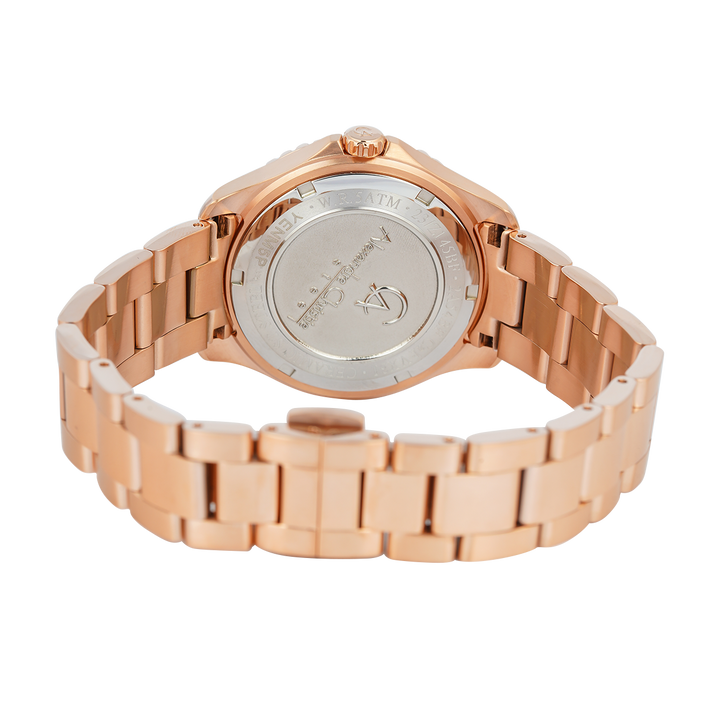 Jam Tangan Alexandre Christie Multifunction AC 2A54 BFBRGLK Women Rose Gold MOP Dial Rose Gold Stainless Steel Strap