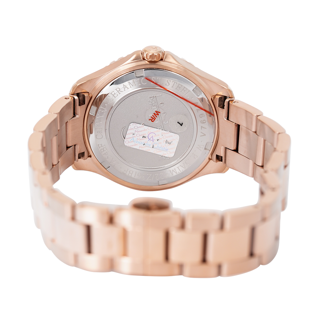 Jam Tangan Alexandre Christie Multifunction AC 2A54 BFBRGLNSL Women Rose Gold Dial Rose Gold Stainless Steel Strap