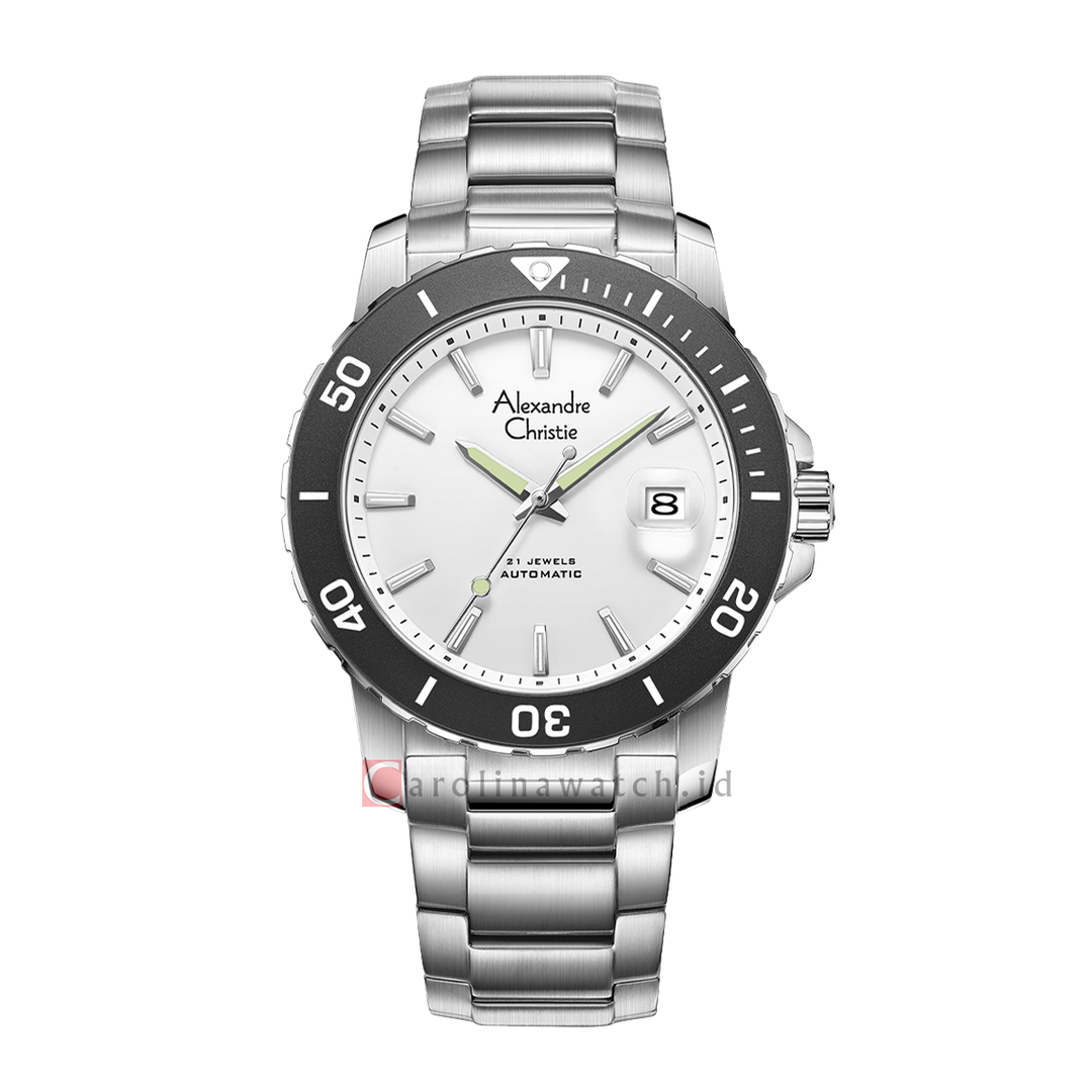 Jam Tangan Alexandre Christie AC 6141 MABSSSL Men Silver Dial Stainless Steel Strap