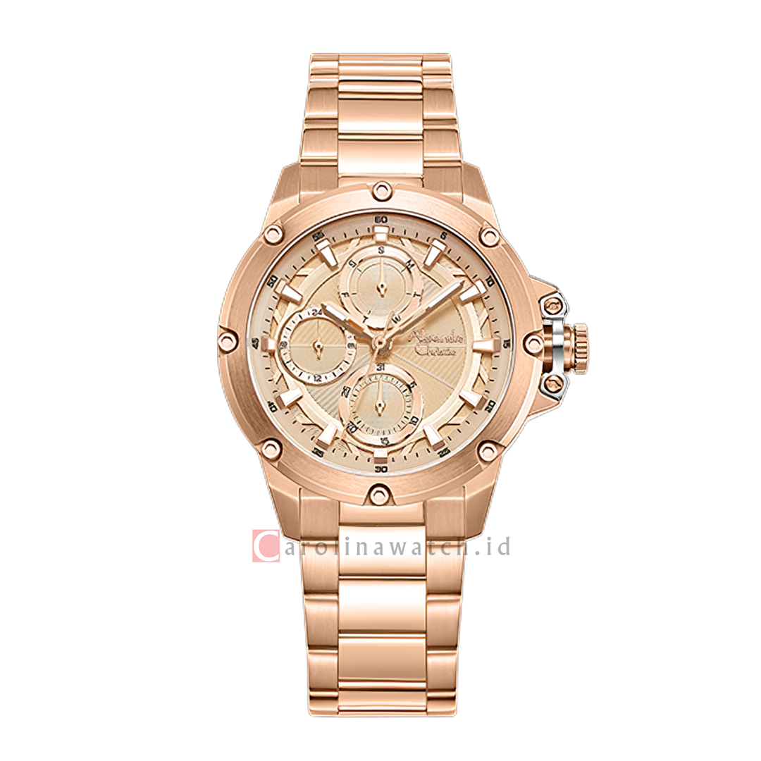 Jam Tangan Alexandre Christie Passion AC 6564 BFBRGLN Women Rose Gold Dial Rose Gold Stainless Steel Strap