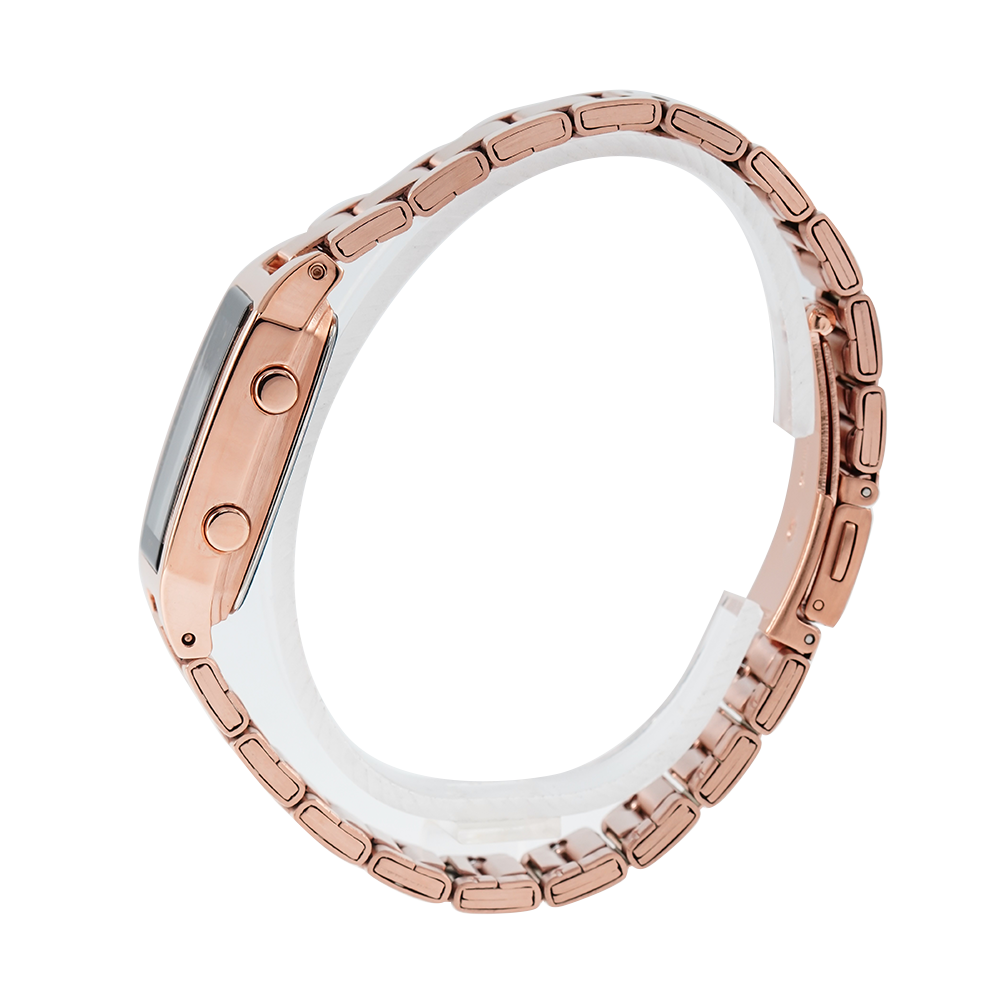 Jam Tangan Alexandre Christie Digi AC 9345 LHBRGSL Women Digital Dial Rose Gold Stainless Steel Strap