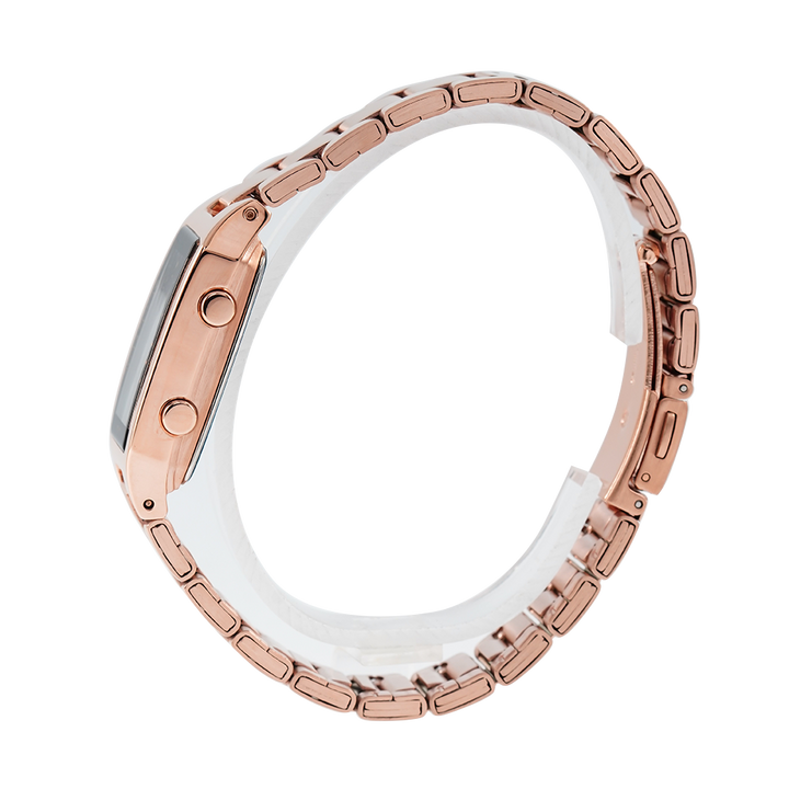 Jam Tangan Alexandre Christie Digi AC 9345 LHBRGSL Women Digital Dial Rose Gold Stainless Steel Strap