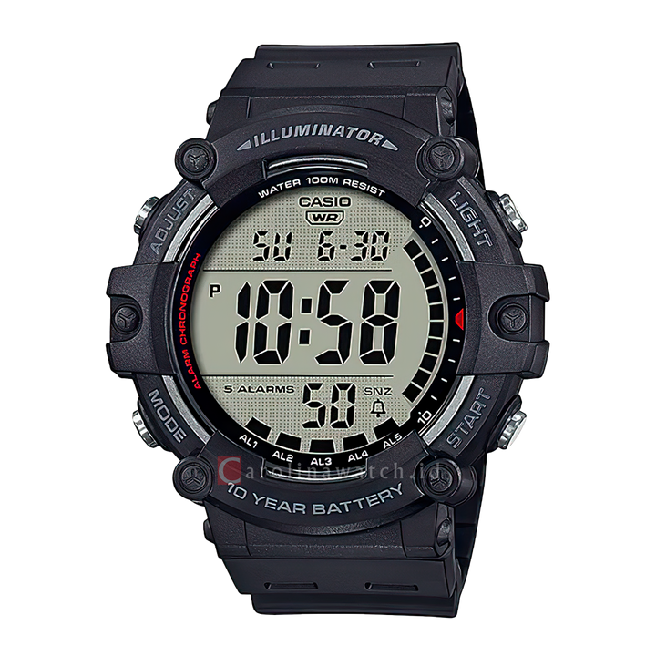 Jam Tangan Casio General Youth AE-1500WH-1A Men Digital Dial Black Band