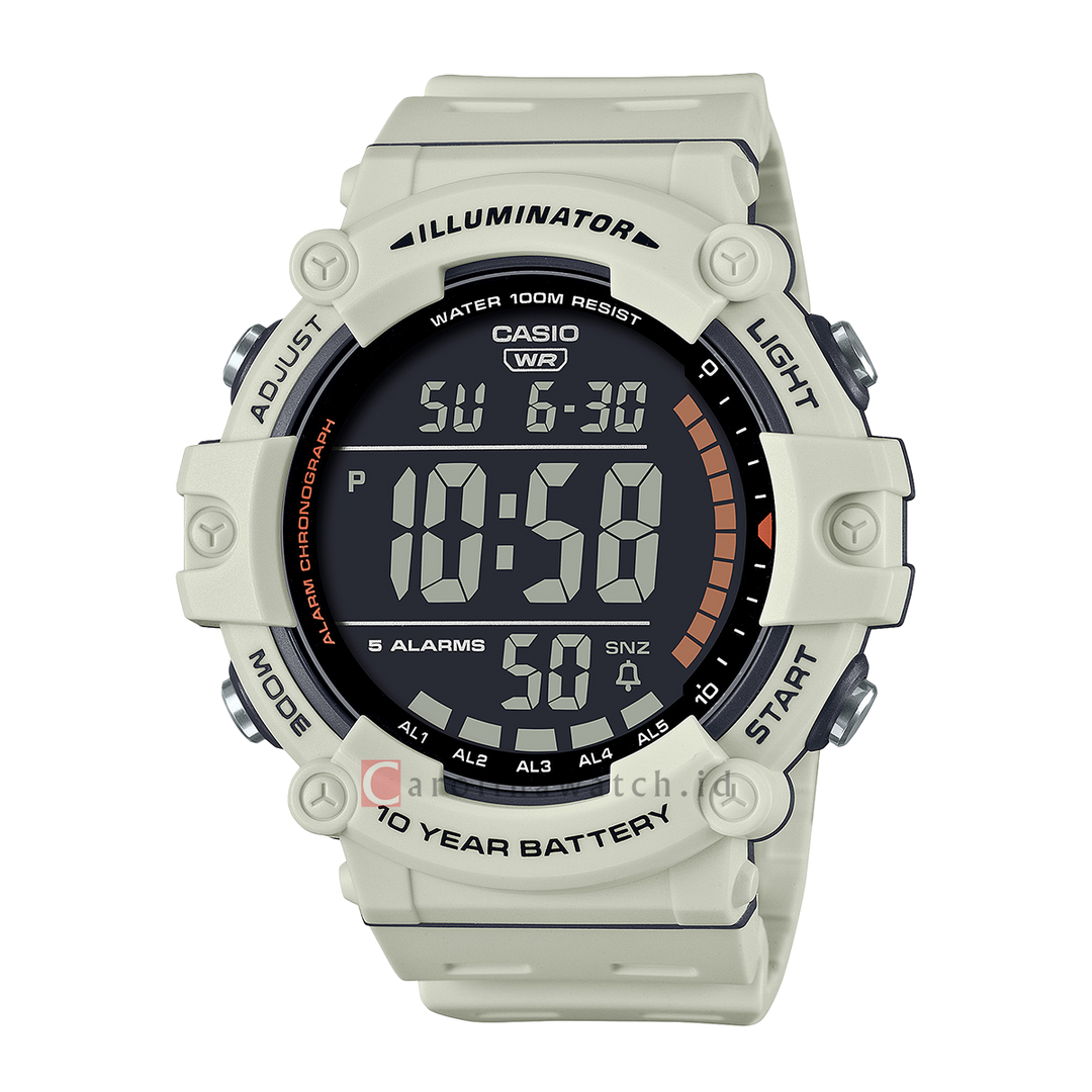 Jam Tangan Casio General AE-1500WH-8B2 Men Digital Dial Pale Smoke White Resin Band