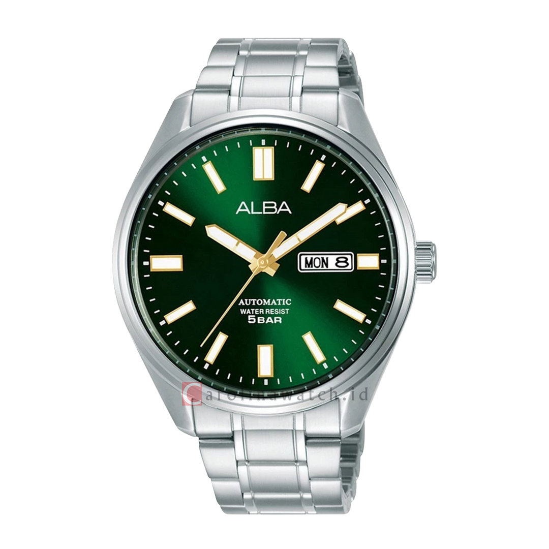 Jam Tangan ALBA Prestige AL4147X1 Men Green Dial Stainless Steel Strap