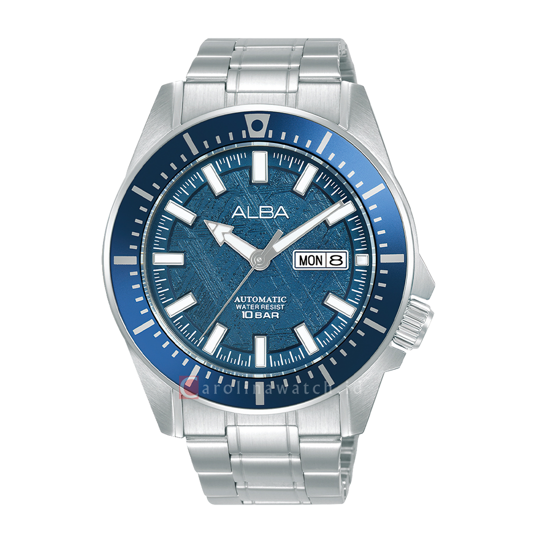 Jam Tangan ALBA AL4715X1 Men Automatic Blue Dial Stainless Steel Strap