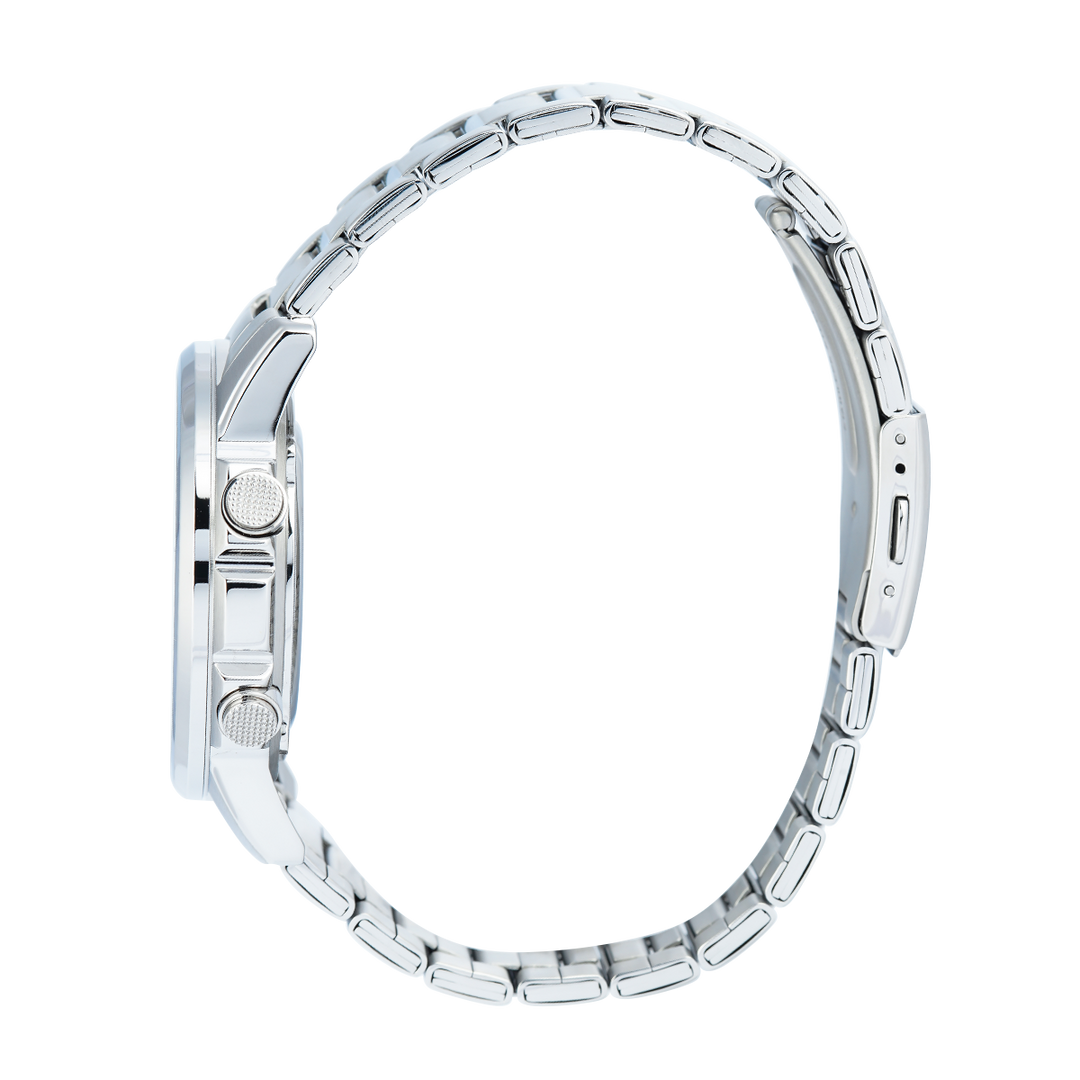 Jam Tangan Casio POP AMW-880D-2A1 Men Blue Digital Analog Dial Stainless Steel Strap