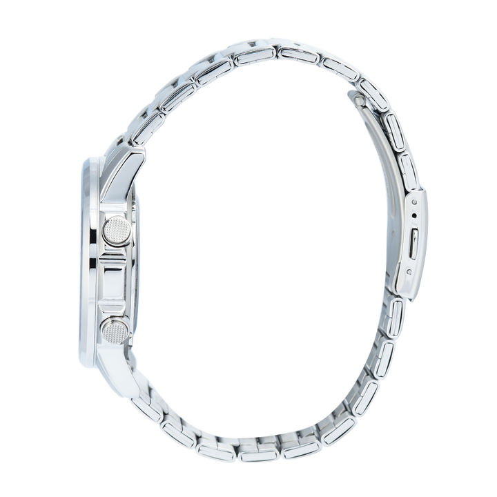 Jam Tangan Casio POP AMW-880D-2A1 Men Blue Digital Analog Dial Stainless Steel Strap