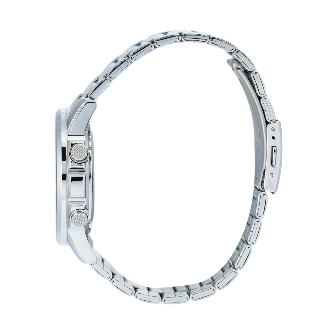 Jam Tangan Casio POP AMW-880D-9A Men Yellow Digital Analog Dial Stainless Steel Strap