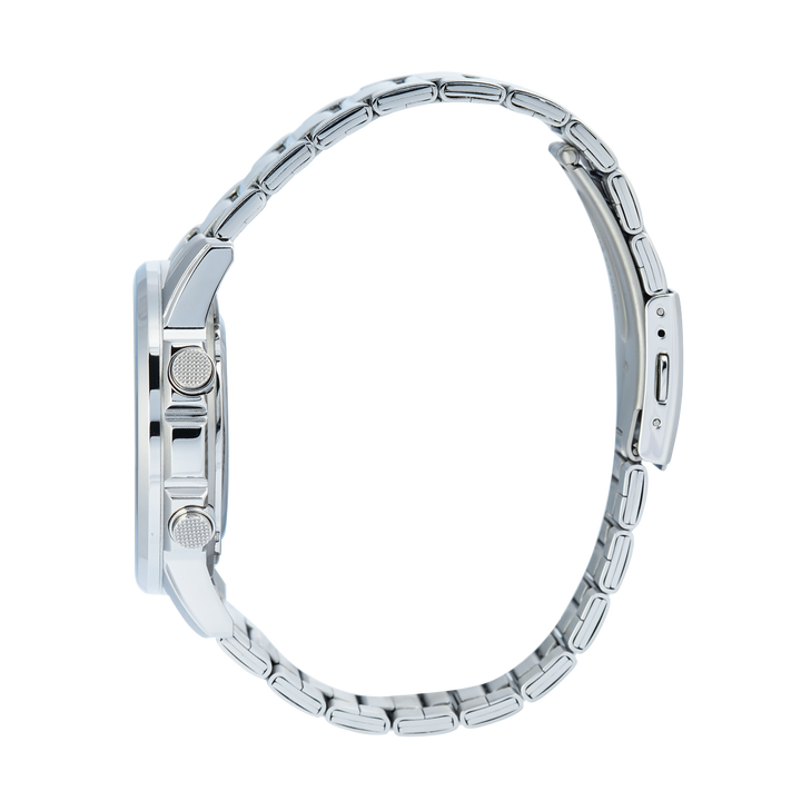 Jam Tangan Casio POP AMW-880D-9A Men Yellow Digital Analog Dial Stainless Steel Strap