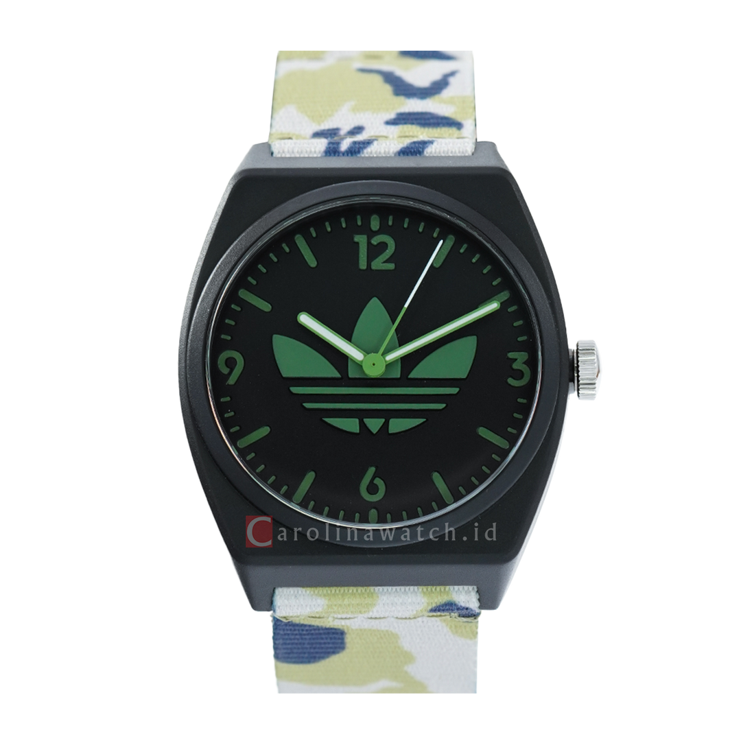 Jam Tangan ADIDAS AOST22040 Unisex Black Dial Multi Color Nylon Strap