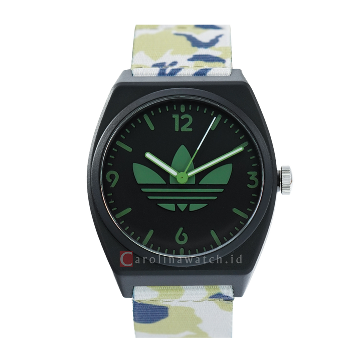 Jam Tangan ADIDAS AOST22040 Unisex Black Dial Multi Color Nylon Strap