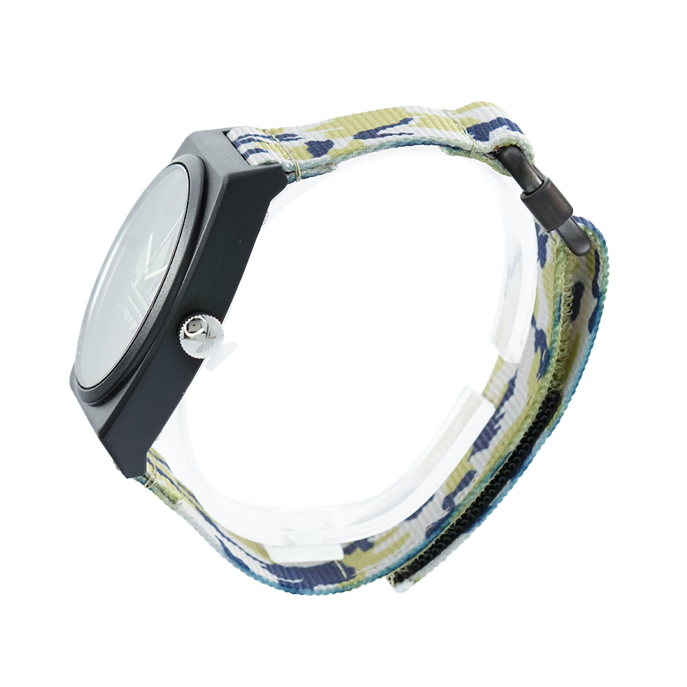 Jam Tangan ADIDAS AOST22040 Unisex Black Dial Multi Color Nylon Strap