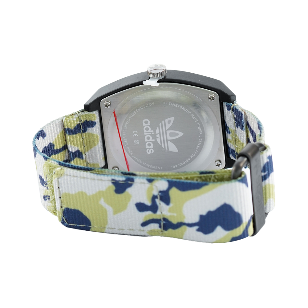 Jam Tangan ADIDAS AOST22040 Unisex Black Dial Multi Color Nylon Strap