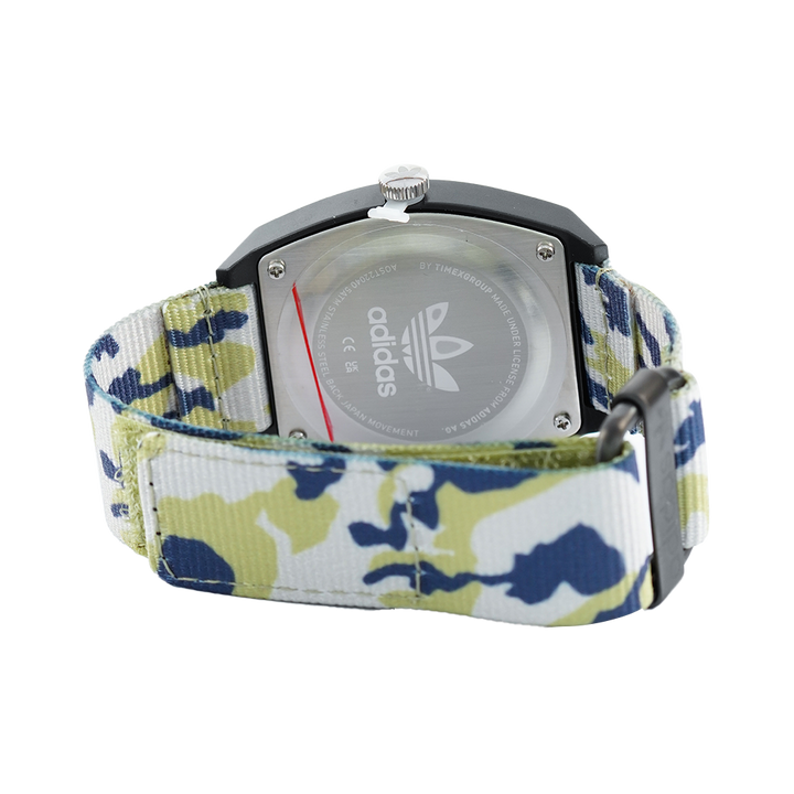 Jam Tangan ADIDAS AOST22040 Unisex Black Dial Multi Color Nylon Strap