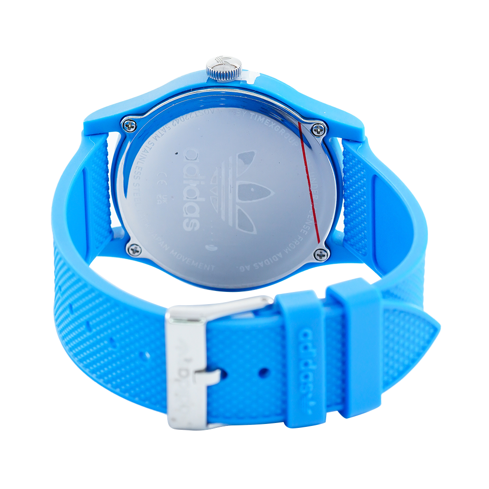 Jam Tangan ADIDAS AOST22042 Unisex Blue Dial Blue Rubber Strap