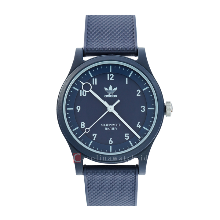 Jam Tangan ADIDAS AOST22043 Unisex Dark Blue Dial Dark Blue Rubber Strap