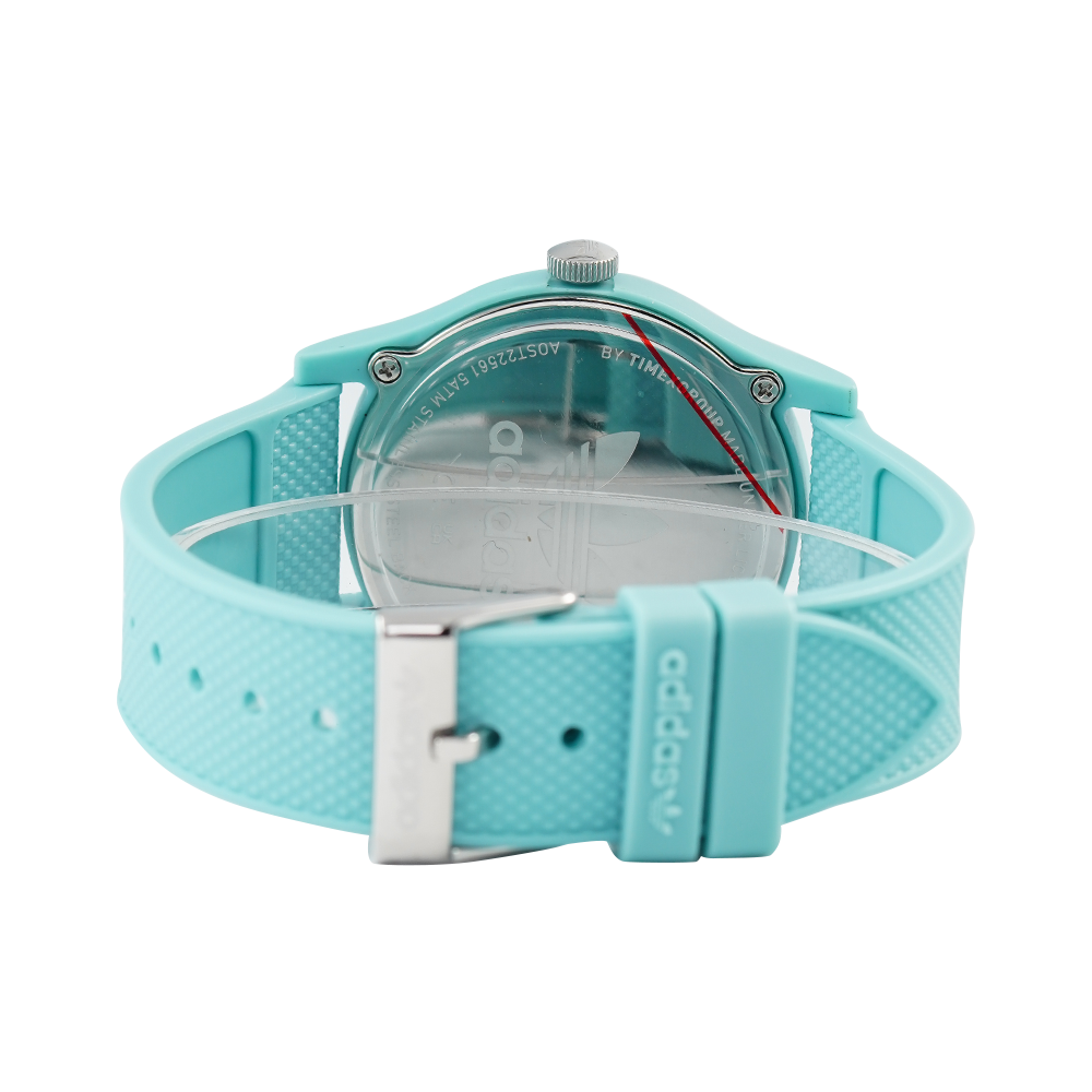 Jam Tangan Adidas Project One AOST22561 Unisex Black Dial Blue Rubber Strap