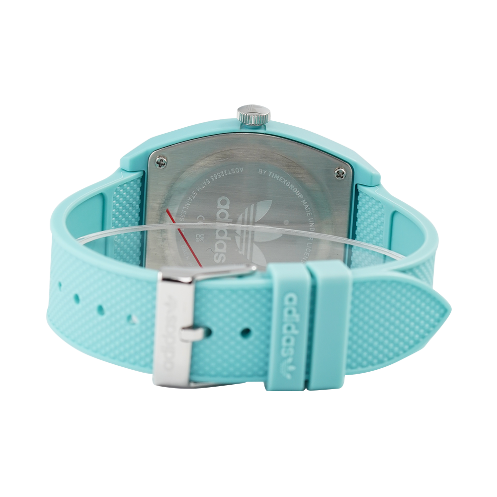 Jam Tangan Adidas Project Two AOST22563 Unisex Black Dial Blue Rubber Strap