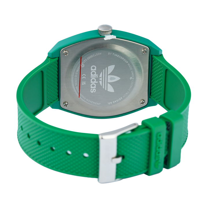 Jam Tangan Adidas AOST23050 Men Green Dial Green Rubber Strap