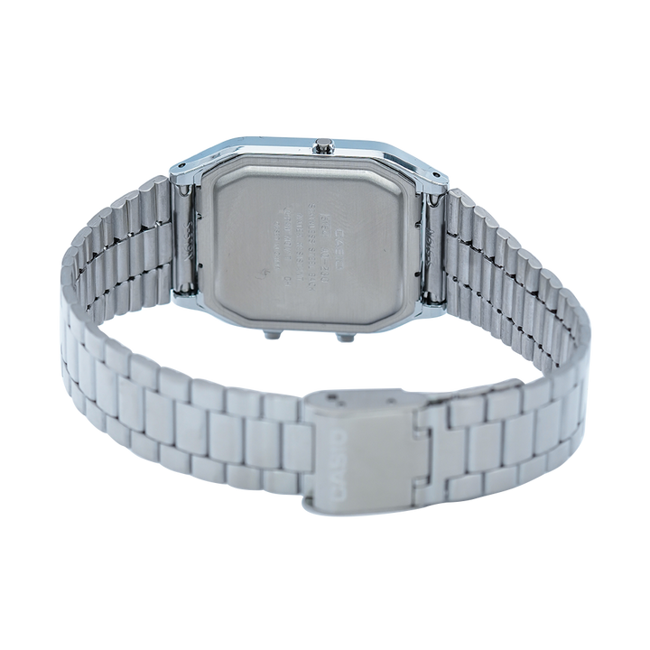 Jam Tangan CASIO General AQ-230A-1D Men Digital Analog Dial Stainless Steel Strap