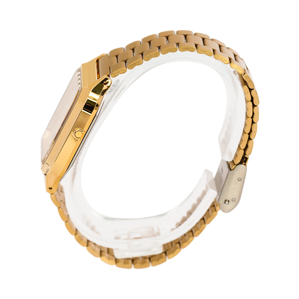 Jam Tangan Casio General AQ-230GA-9B Unisex Gold Digital Analog Dial Gold Stainless Steel Strap