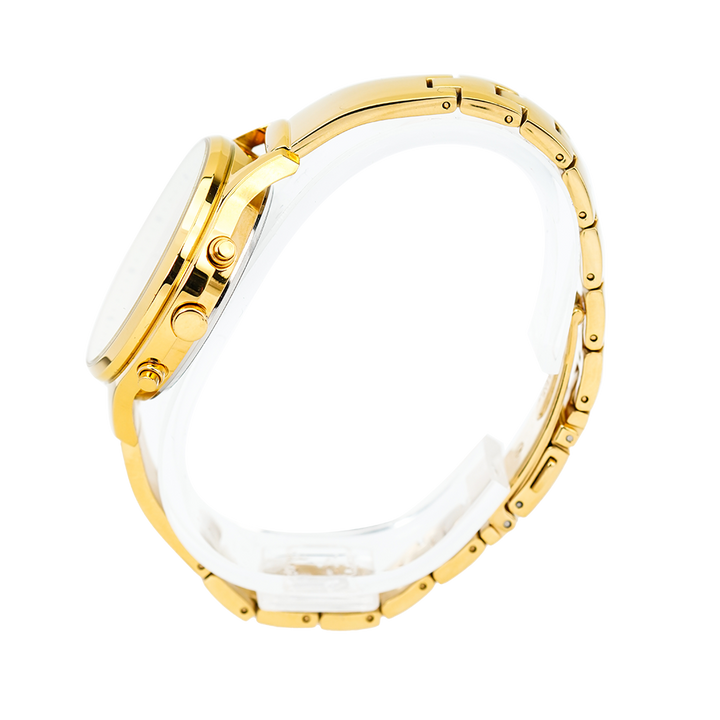 Jam Tangan ALBA Fashion AT3E98X1 Women Light Gold Dial Gold Stainless Steel Strap