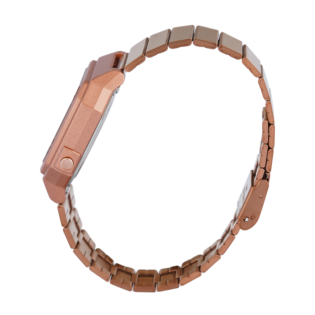 Jam Tangan Casio General B650WC-5A Unisex Digital Dial Brown Stainless Steel Band