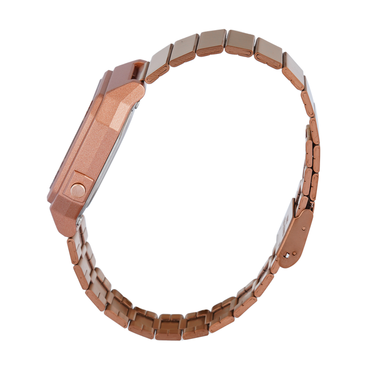 Jam Tangan Casio General B650WC-5A Unisex Digital Dial Brown Stainless Steel Band