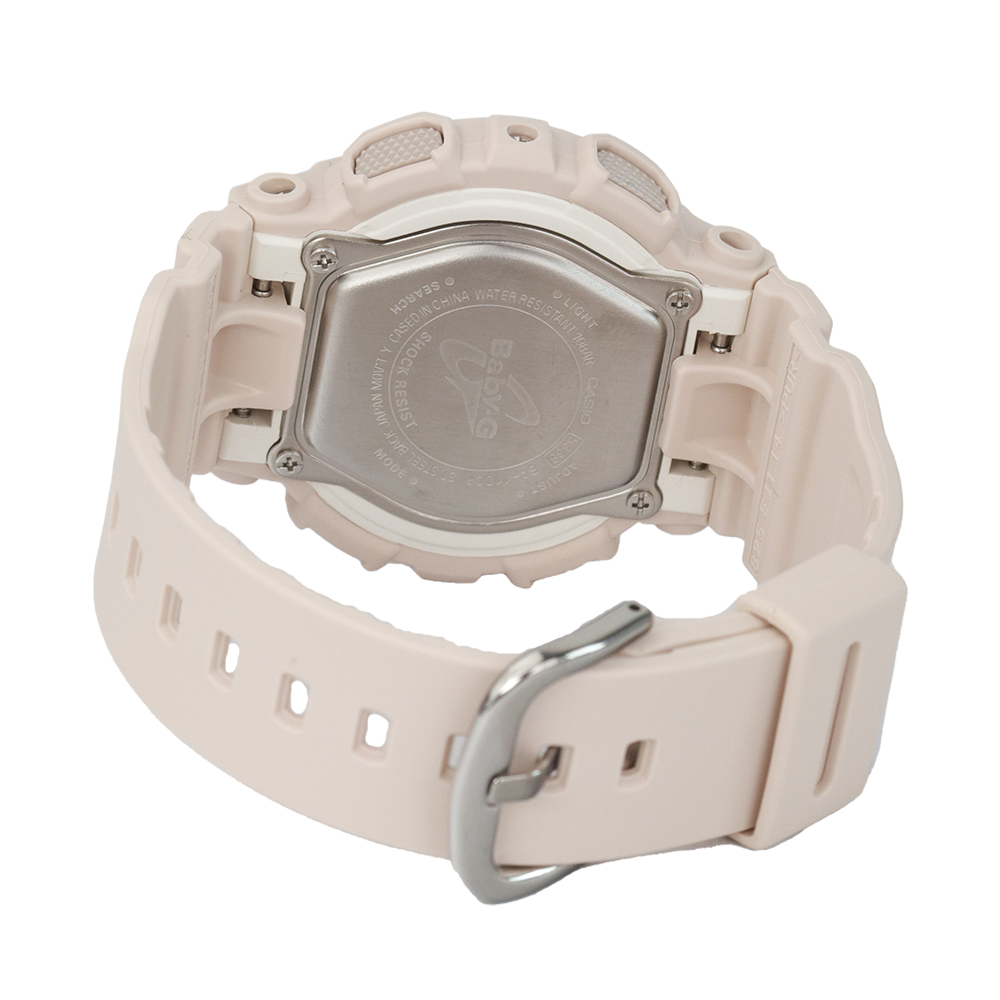 Jam Tangan CASIO BABY G BA-110CP-4A Women Special Color Models Digital Analog Dial Light Beige Resin Band