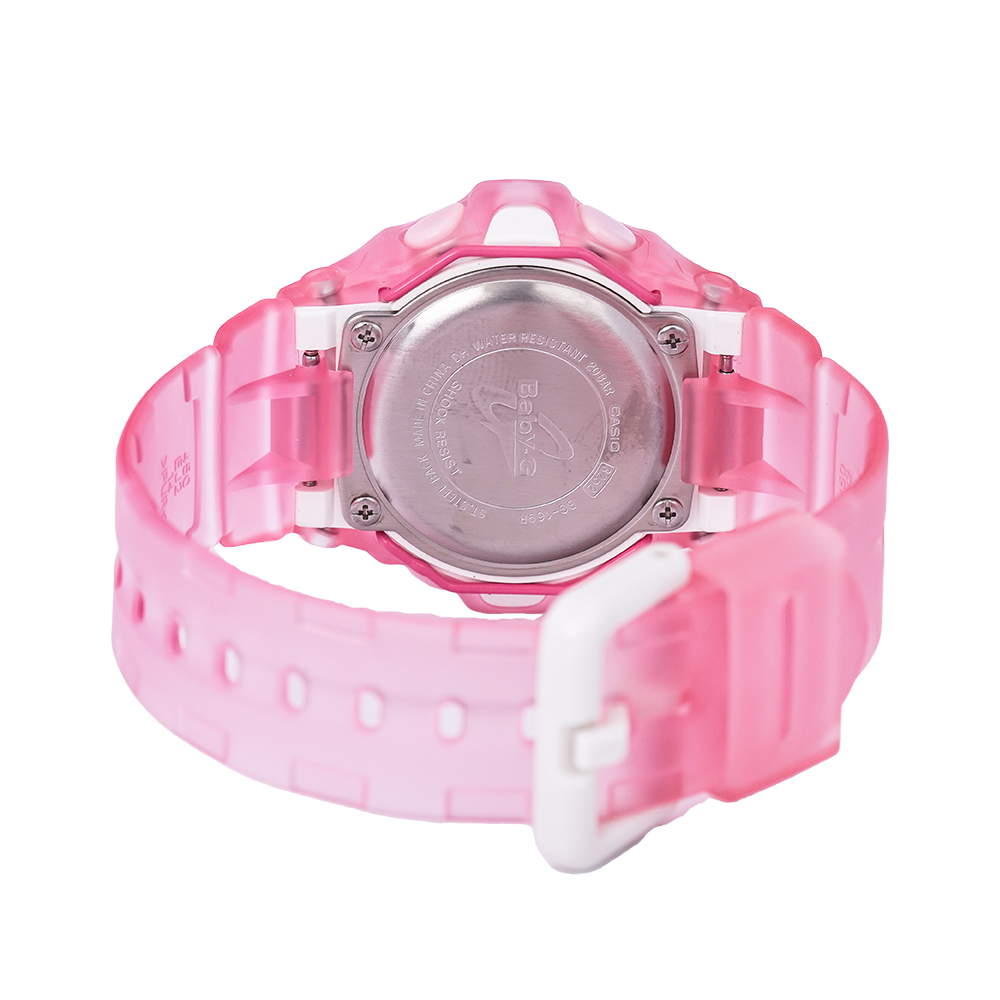 Jam Tangan Casio Baby-G BG-169R-4E Women Digital Dial Pink Transparent Resin Band