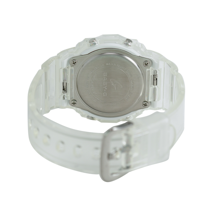 Jam Tangan CASIO BABY-G BGD-565S-7D Women The Classic Digital Dial Icy Translucent Clear Resin Band