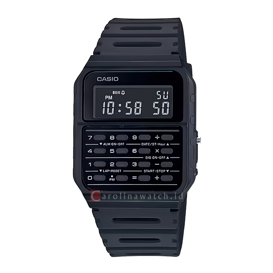 Jam Tangan Casio General CA-53WF-1B Men Digital Databank Black Resin Strap