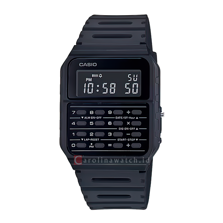 Jam Tangan Casio General CA-53WF-1B Men Digital Databank Black Resin Strap
