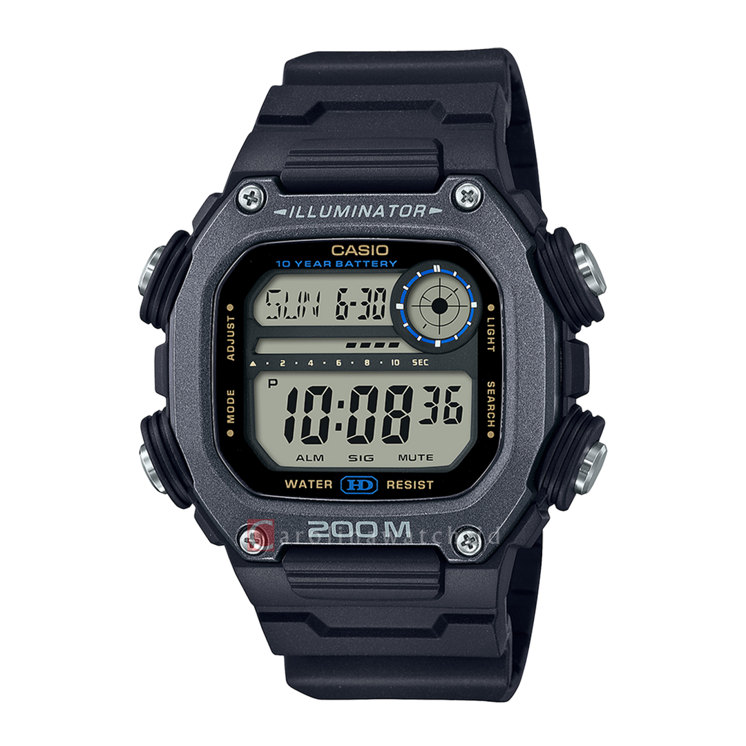 Jam Tangan CASIO DW-291HX-1A Men Digital Dial Black Resin Band