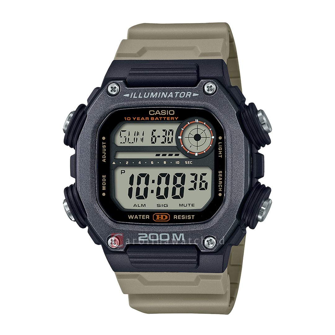 Jam Tangan CASIO DW-291HX-5A Men Digital Dial Brown Resin Band