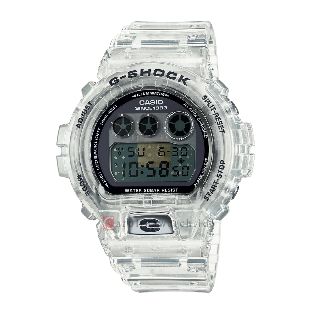 Jam Tangan Casio G-Shock DW-6940RX-7D Men 40th Anniversary Clear Remix White Transparent Resin Band Limited Edition