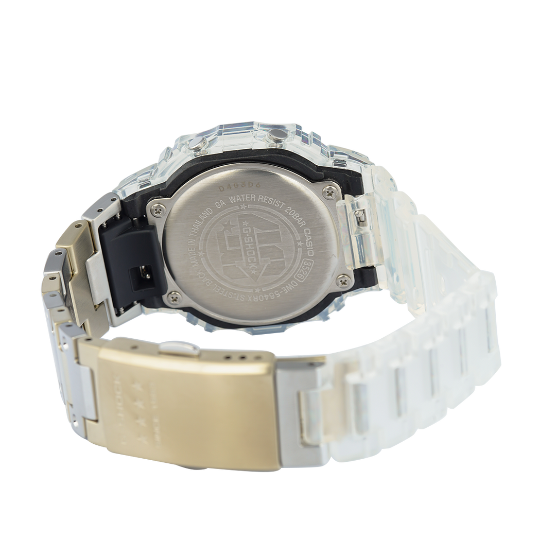 Jam Tangan Casio G-Shock DWE-5640RX-7D Men 40th Anniversary Clear Remix White Transparent Resin Band Limited Edition
