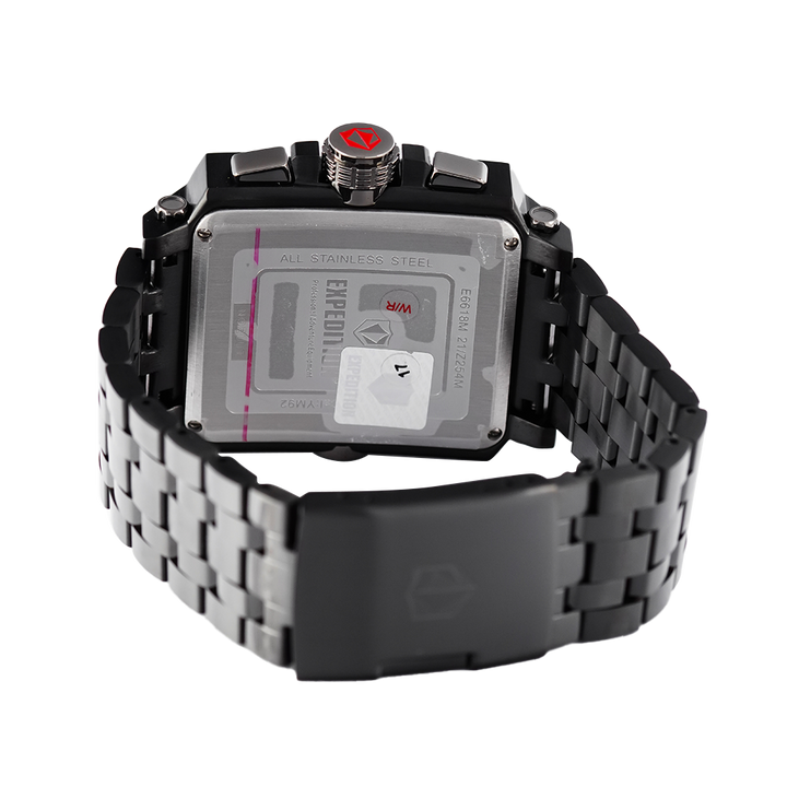 Jam Tangan EXPEDITION E 6618 MCBEPBA Men Black Dial Stainless Steel Strap