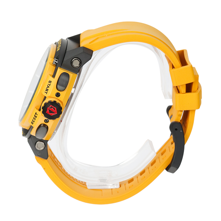 Jam Tangan Expedition E 6781 MCRIPBAYL Men Black Dial Yellow Rubber Strap