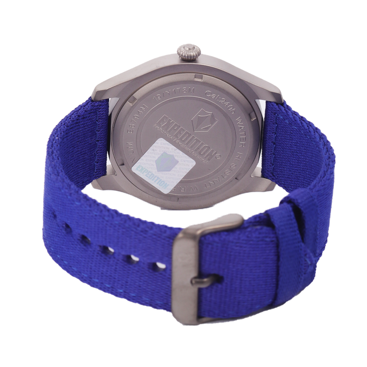 Jam Tangan Expedition Sport E 6794 MENSSBU Men Nanoceram Blue Dial Blue Nylon Strap