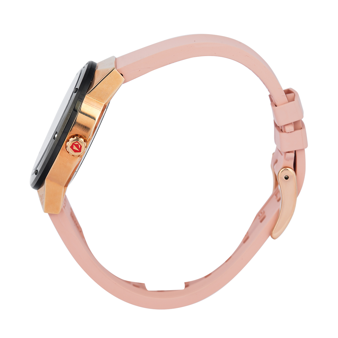 Jam Tangan Expedition E 6818 BFRBRLN Women Light Pink Dial Light Pink Rubber Strap